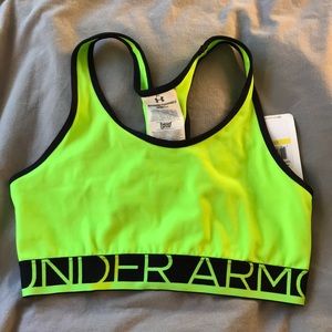 Green Under Armour Mid-Impact Sports Bra
